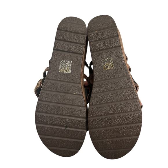 Azura Oletha Slide Sandal Women’s Size 11 Brown Suede Rhinestone Studded - Picture 7 of 7